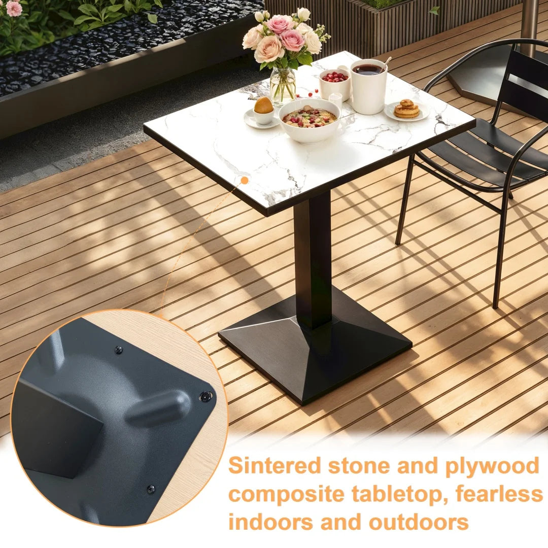 Luvodi Rectangular Dining Table With Pedestal Base