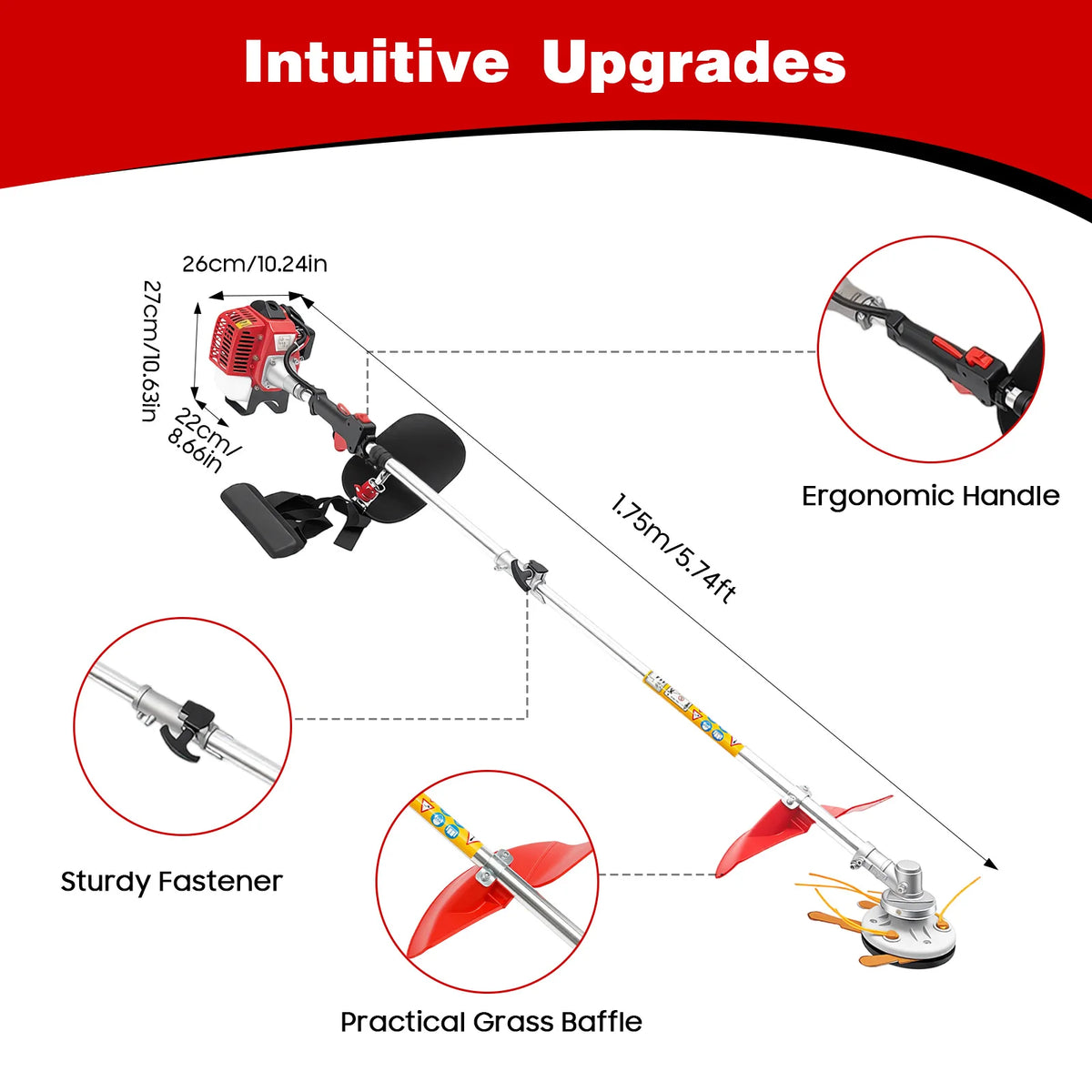 Bymaocar Lawn Trimming Machine Gas Powered Weed Wacker