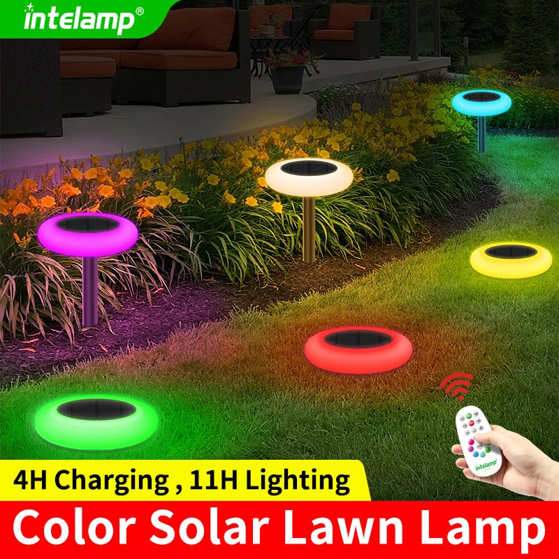 Intelamp Led Solar Pathway Lights For Outdoor Garden