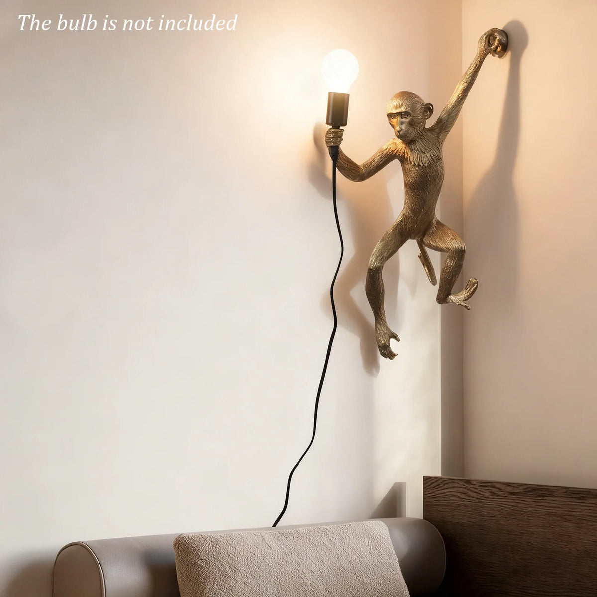 60w 110v Monkey Shape Wall Lamp, E26 Bulb Wall Mount Lamp, Wall Mount Light Fixture 35*70cm