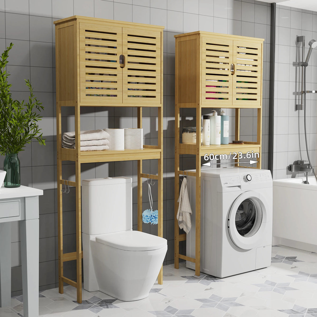 Wisfor Bamboo Over The Toilet Storage Cabinet