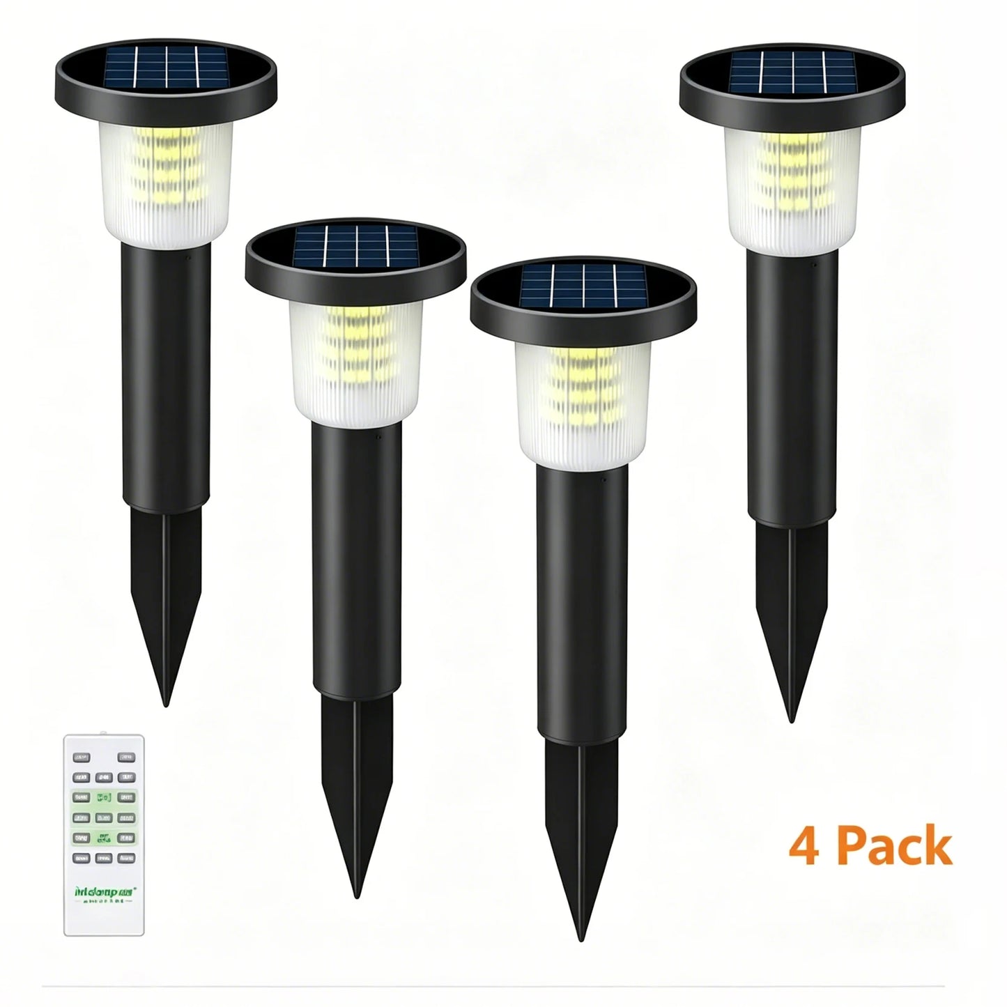 Intelamp Solar Pathway Lawn Lights For Outdoor Gardens