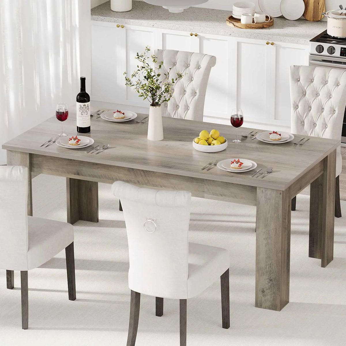 Modern Rectangular Wood Dining Table