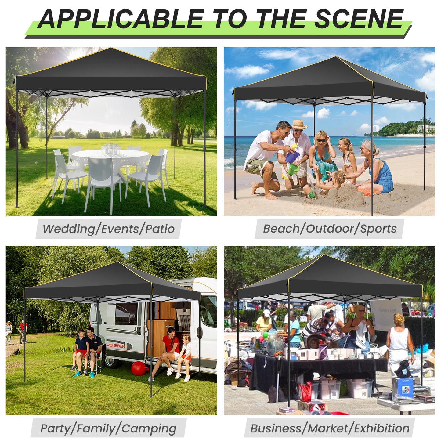COBIZI Pop Up Gazebo Canopy With Mesh Window