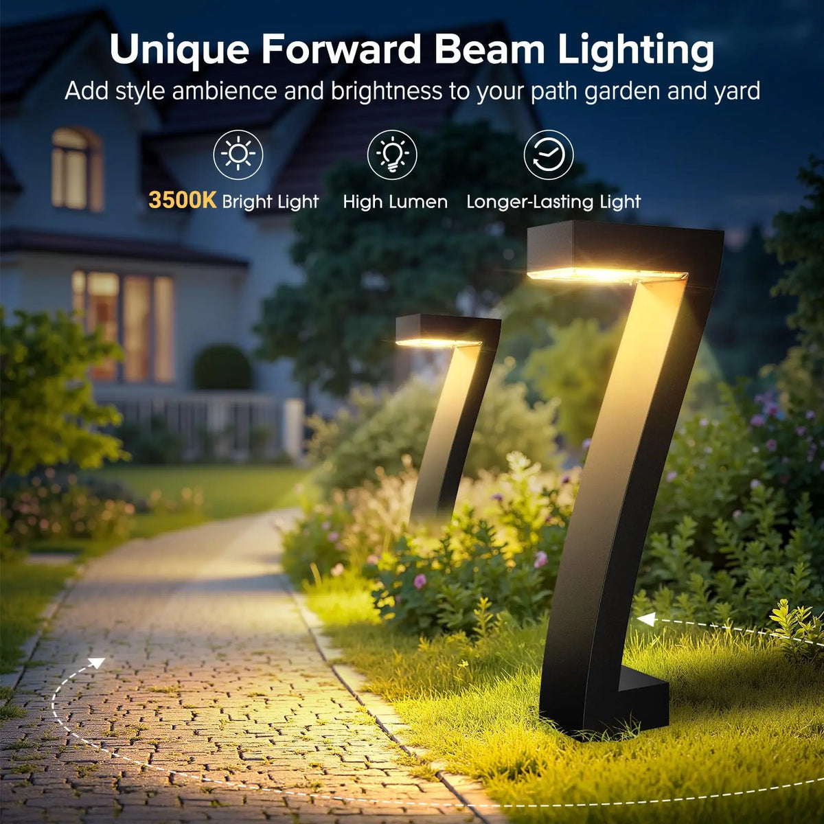 Solar LED Pathway Lights For Outdoor Garden Walkways