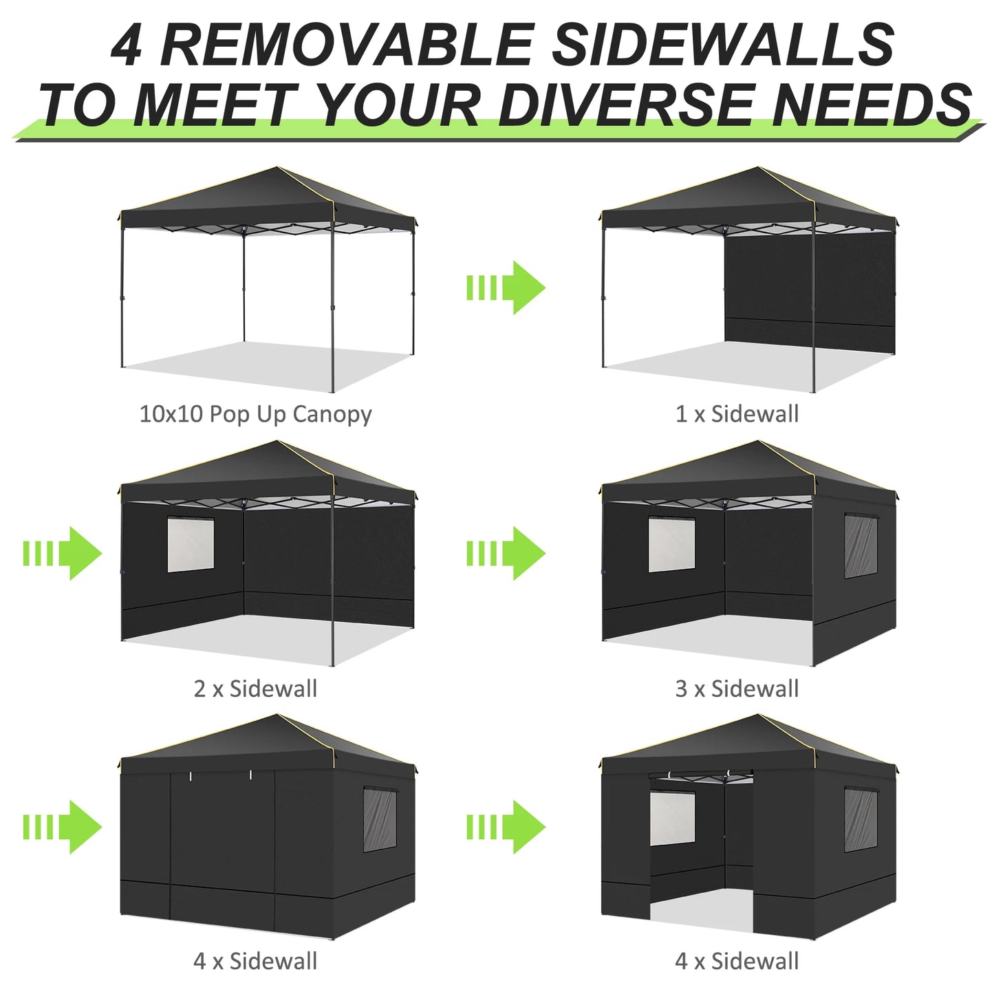 COBIZI Pop Up Gazebo Canopy With Mesh Window