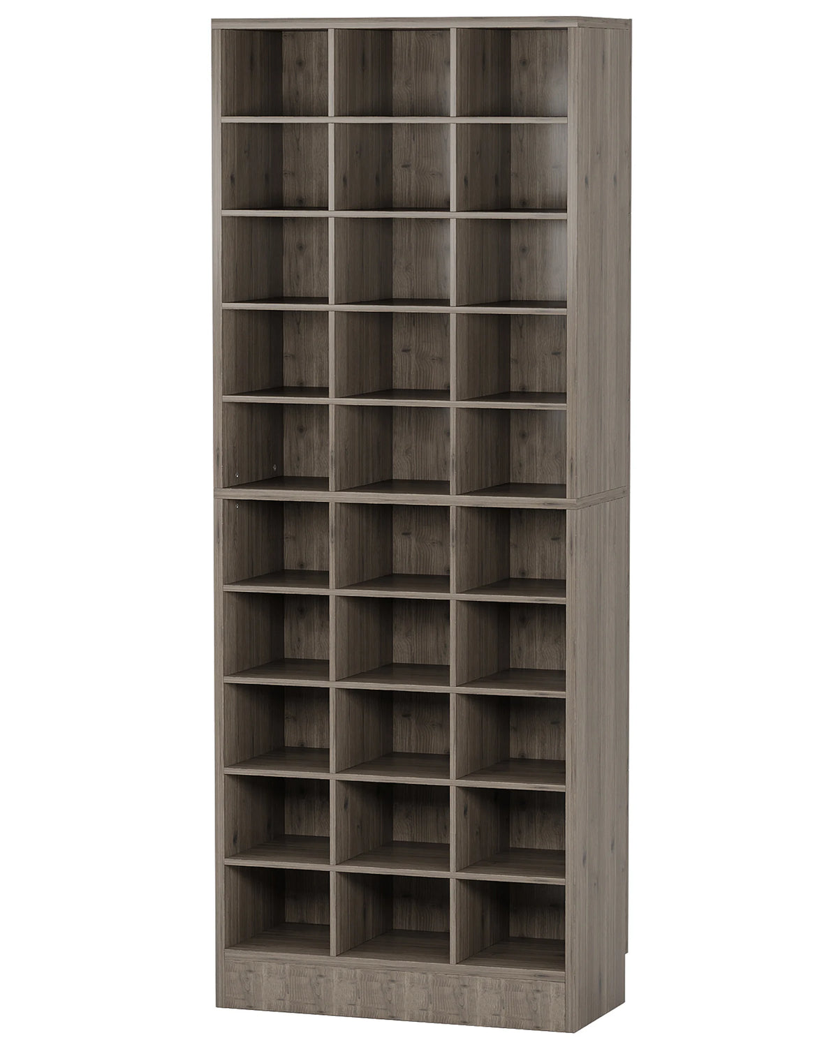 Tribesigns Wooden Shoe Cabinet 8-Tier Display Shelf Rack Stand White Wood Cube Shelf