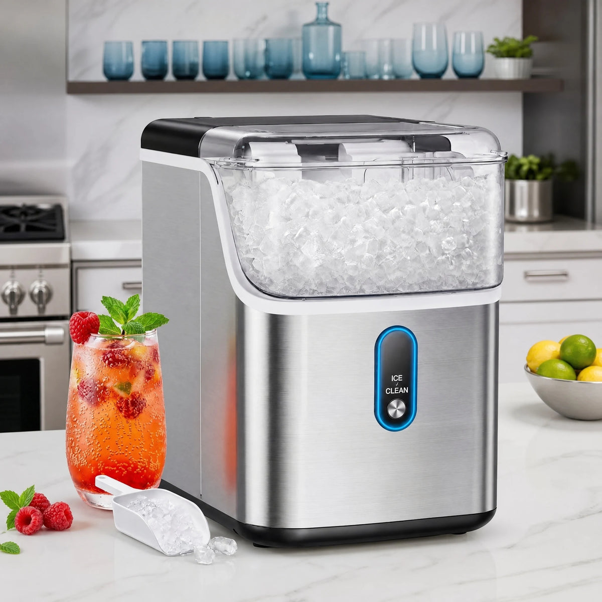 Philergo Countertop Nugget Ice Maker With Self Cleaning