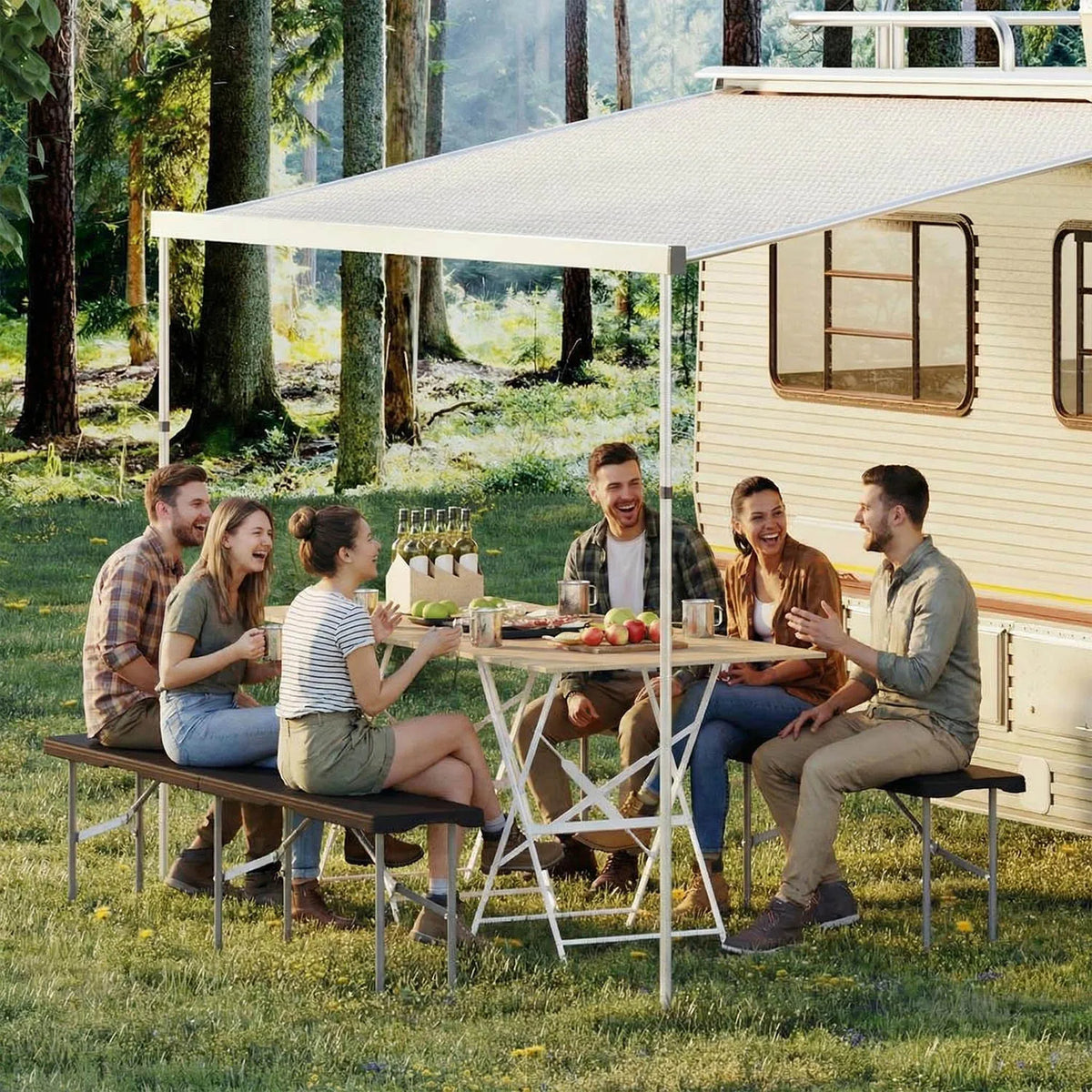 HiMISS Portable Folding Outdoor Bench