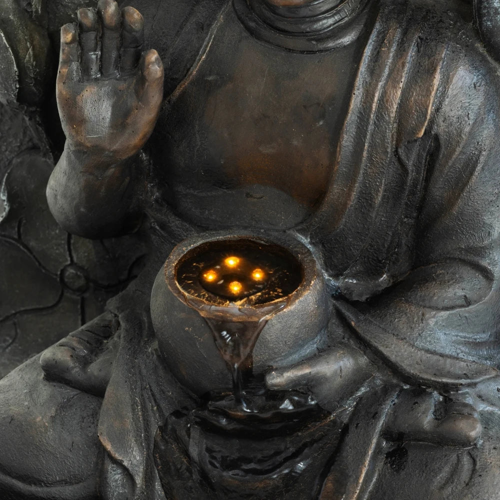 Outdoor Buddha Waterfall Fountain Zen Water Feature