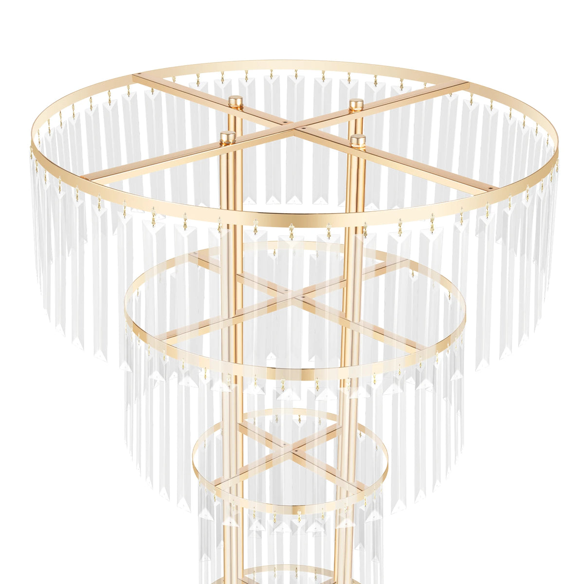 Bymaocar Crystal Flower Stand 4 Tier Wedding Centerpiece