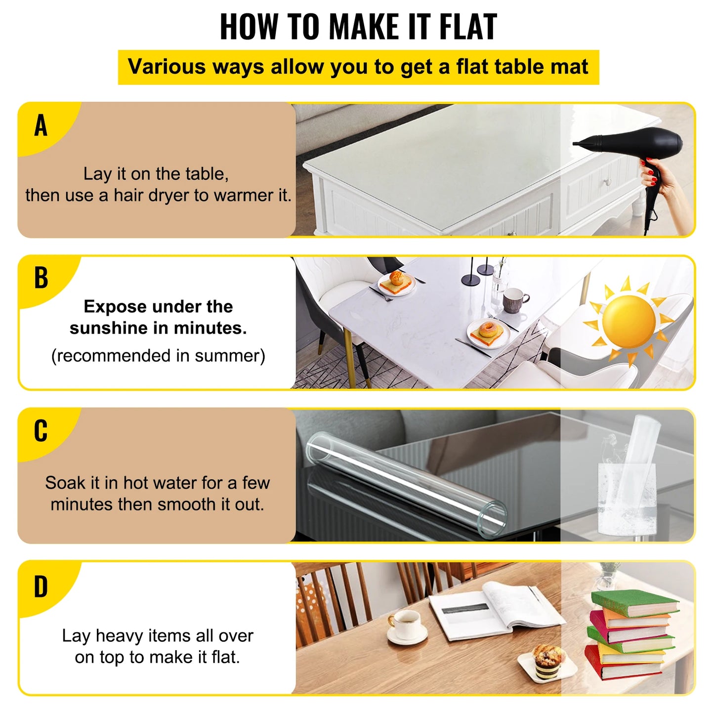 Transparent PVC Table Cloth Protector For Dining Tables
