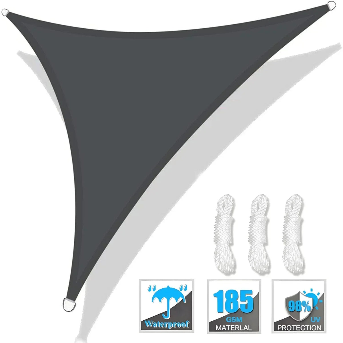 Triangle Sun Shade Sail Canopy UV Block Outdoor Patio