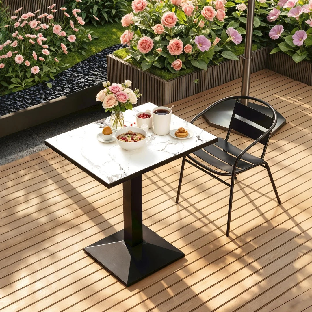 Luvodi Rectangular Dining Table With Pedestal Base