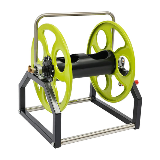 Garden Hose Reel With 360 Degree Swivel And Metal Crank