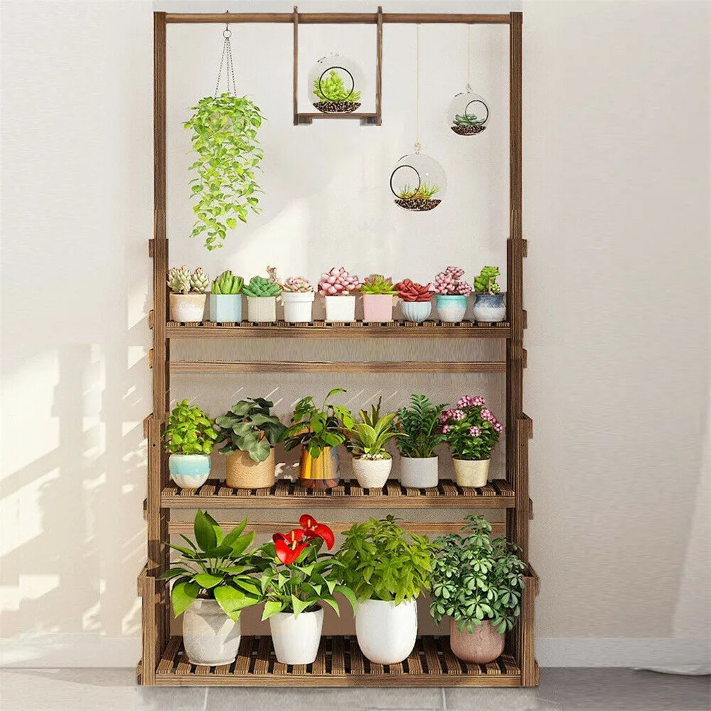 Heavy Duty Wooden Plant Stand 3 Tier Hanging