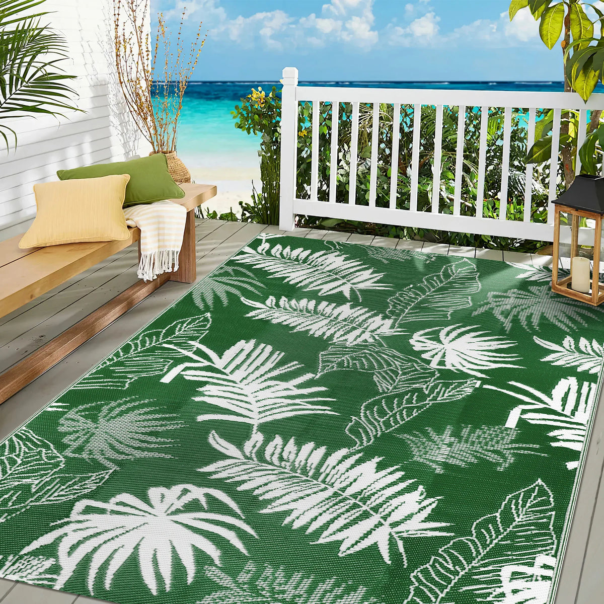 Outdoor Straw Rug Waterproof Polypropylene For Patio Deck
