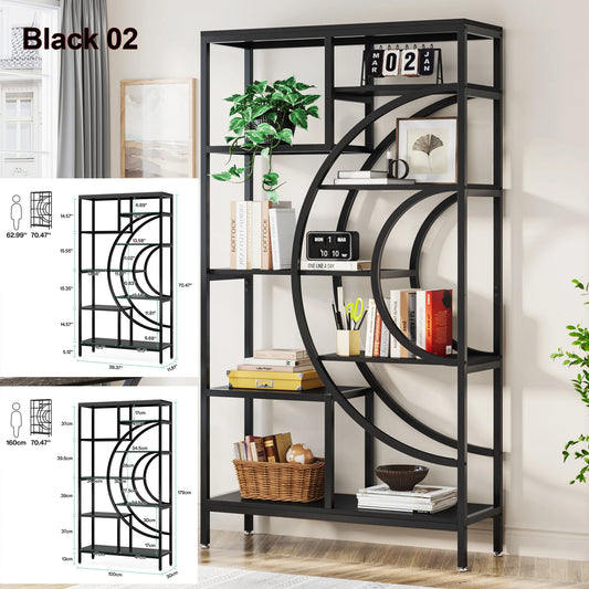Tribesigns 5 Tier Industrial Etagere Bookshelf