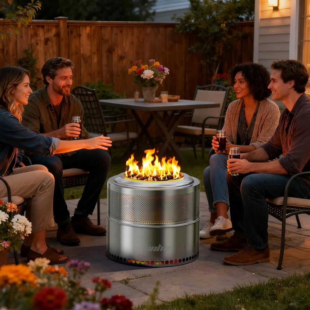 Smokeless Fire Pit Outdoor Wood Burning Portable Stove
