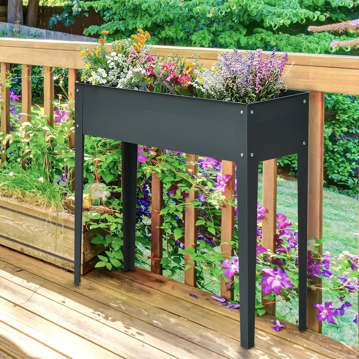 Outsunny Elevated Raised Garden Planter Box