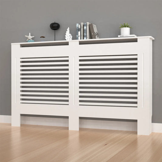 Modern Wooden Radiator Cover With Grill And Shelf
