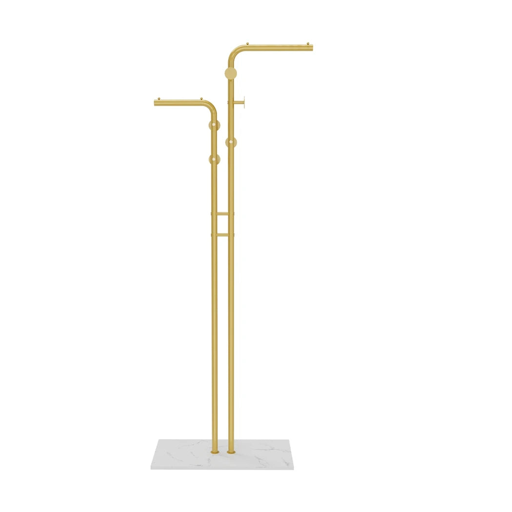 Wisfor Heavy Duty Metal Coat Rack 5 Hooks Marble Base