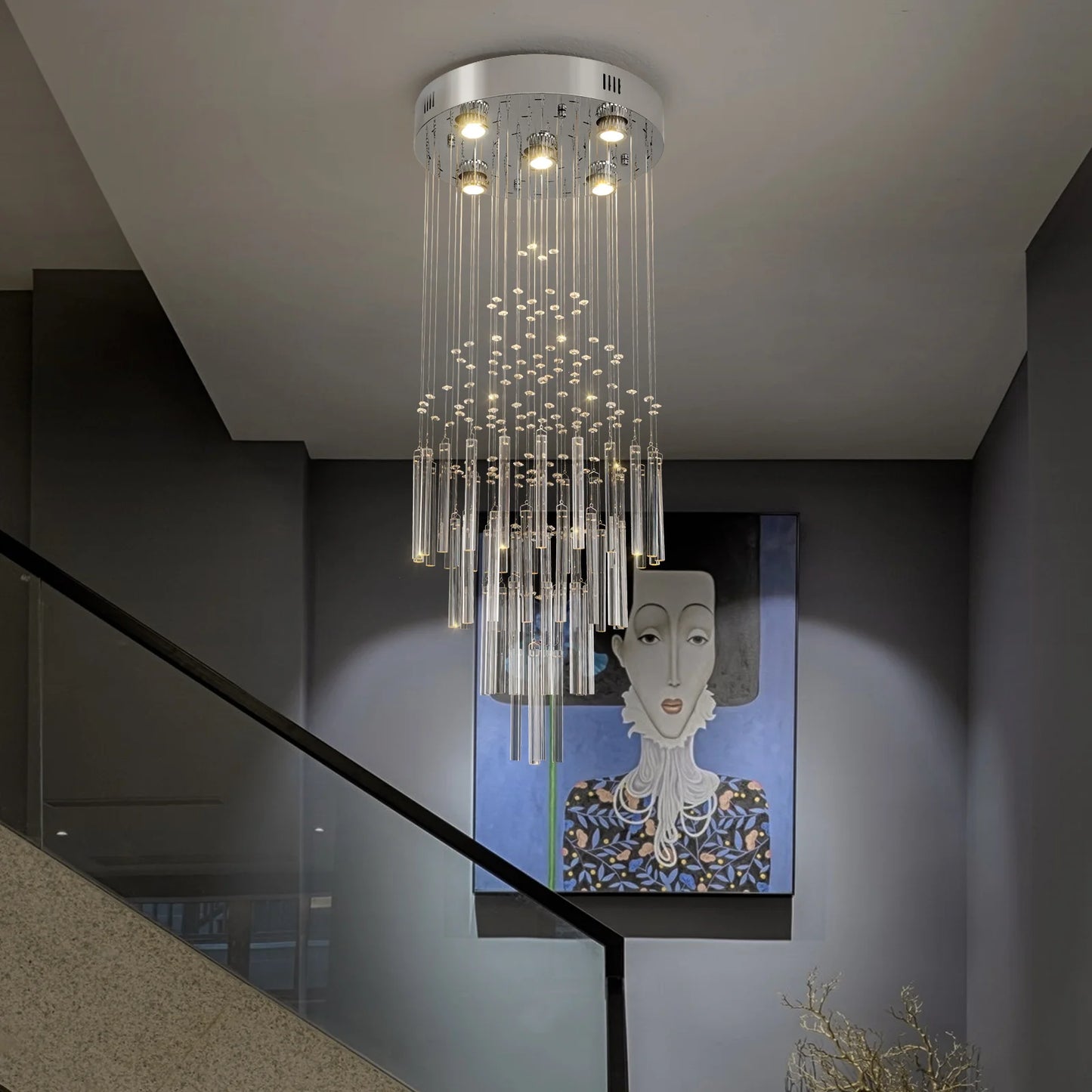 GreeLustr Crystal Ceiling Chandelier Luxury Home Decor Living Room Bedroom  Pendant Lights Lustre Lighting Fixture Ceiling Lamps