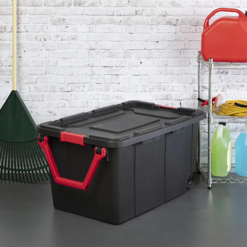 Premium Wheeled Plastic Storage Bin