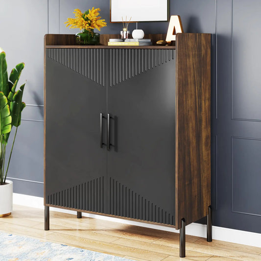 Tribesigns Large Shoe Cabinet With Doors 6 Tier