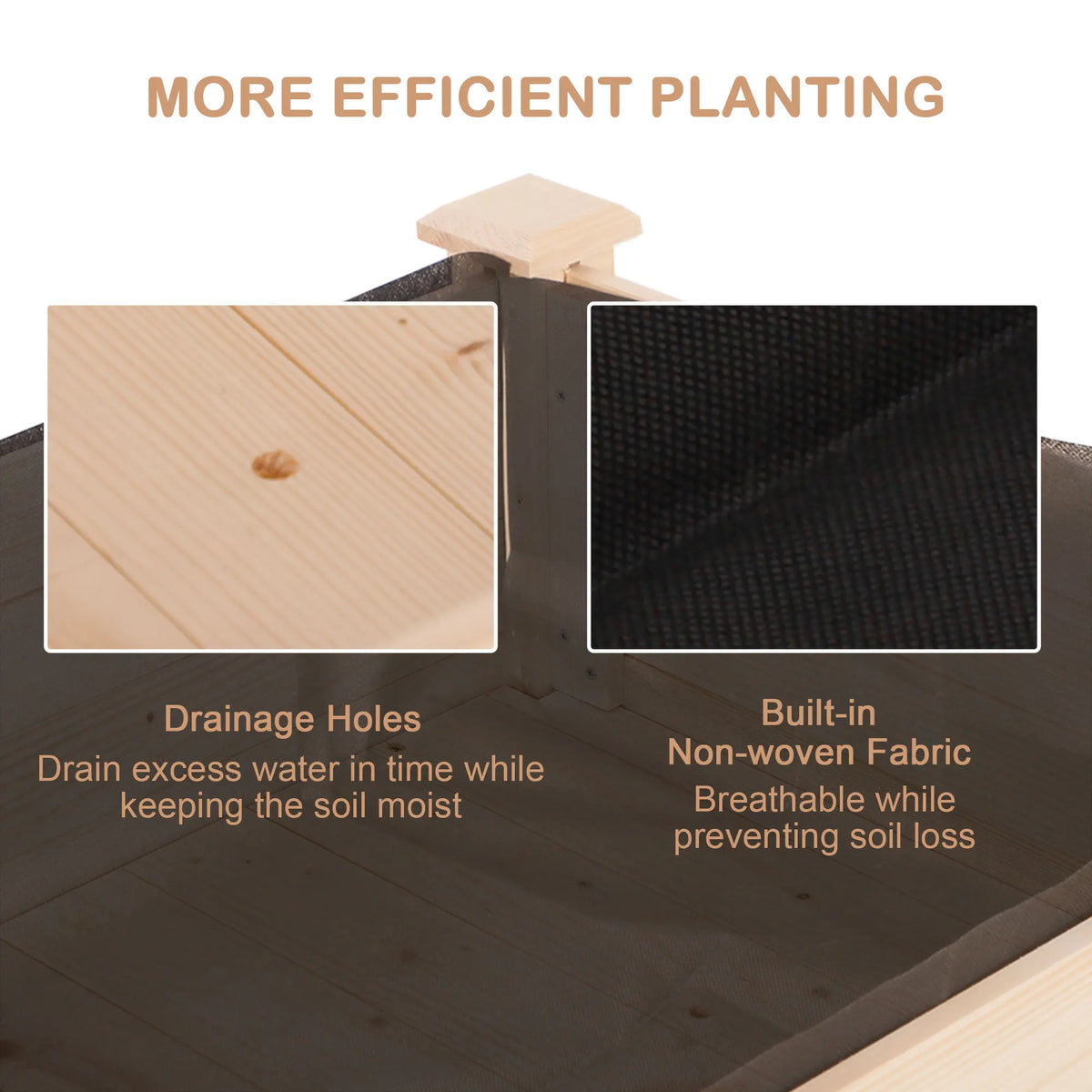 Outsunny Elevated Raised Garden Bed With Erosion Liner