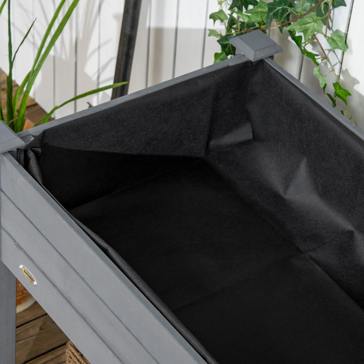 Outsunny Raised Garden Bed With Wheels And Storage