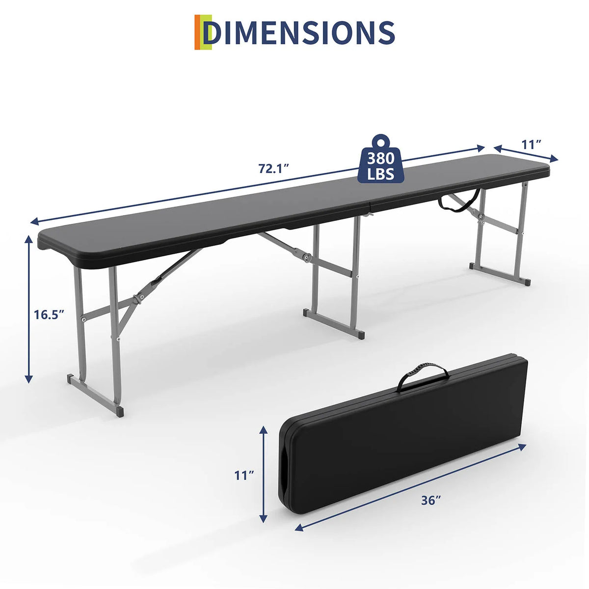 HiMISS Portable Folding Outdoor Bench