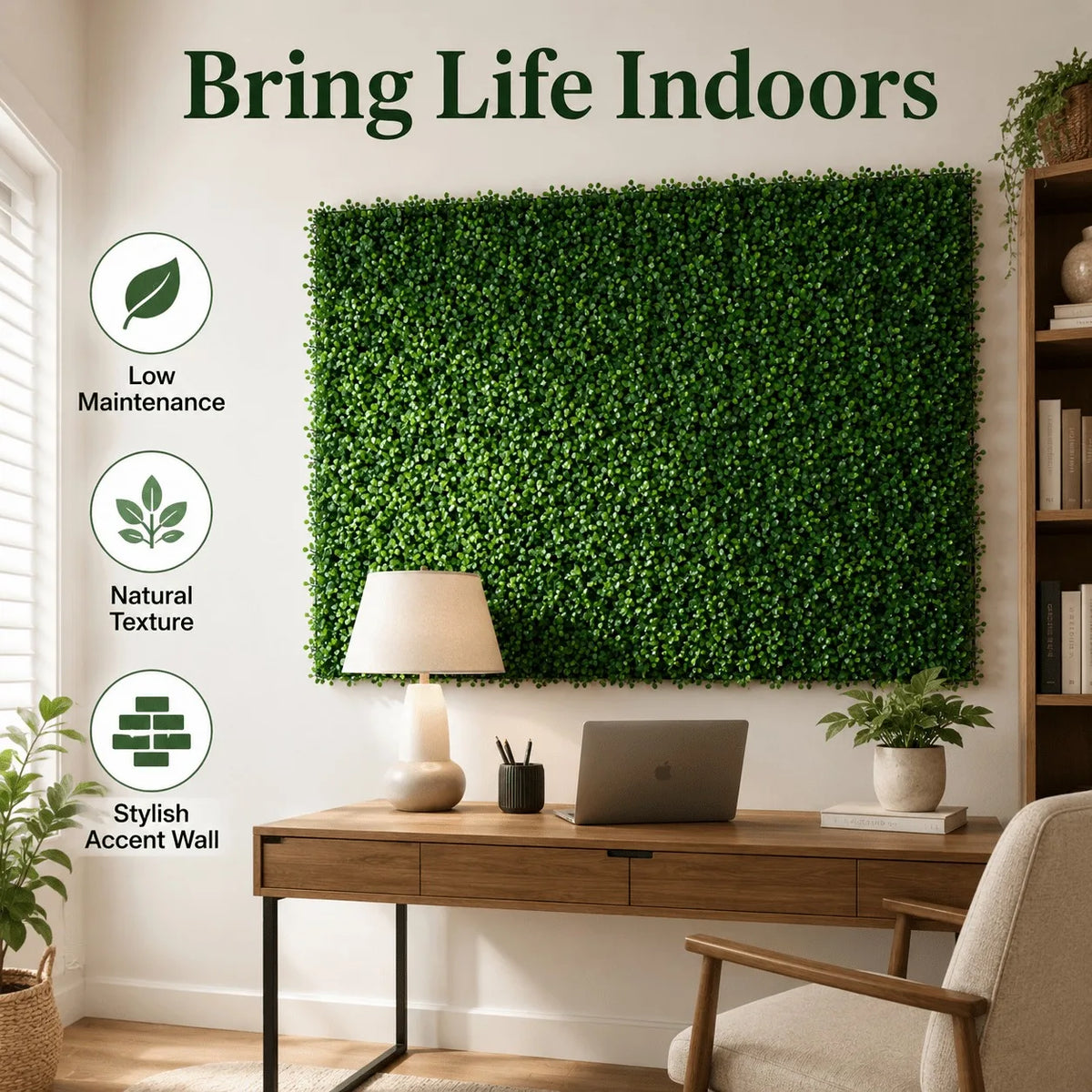 Boxwood Hedge Panels Artificial Plant Wall Privacy Screen