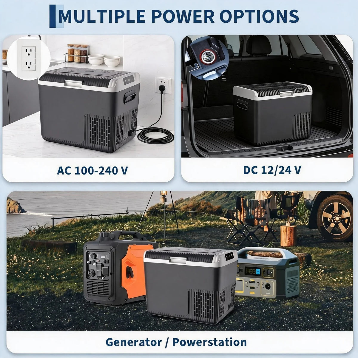 Acekool 19 Qt Portable Compressor Car Refrigerator