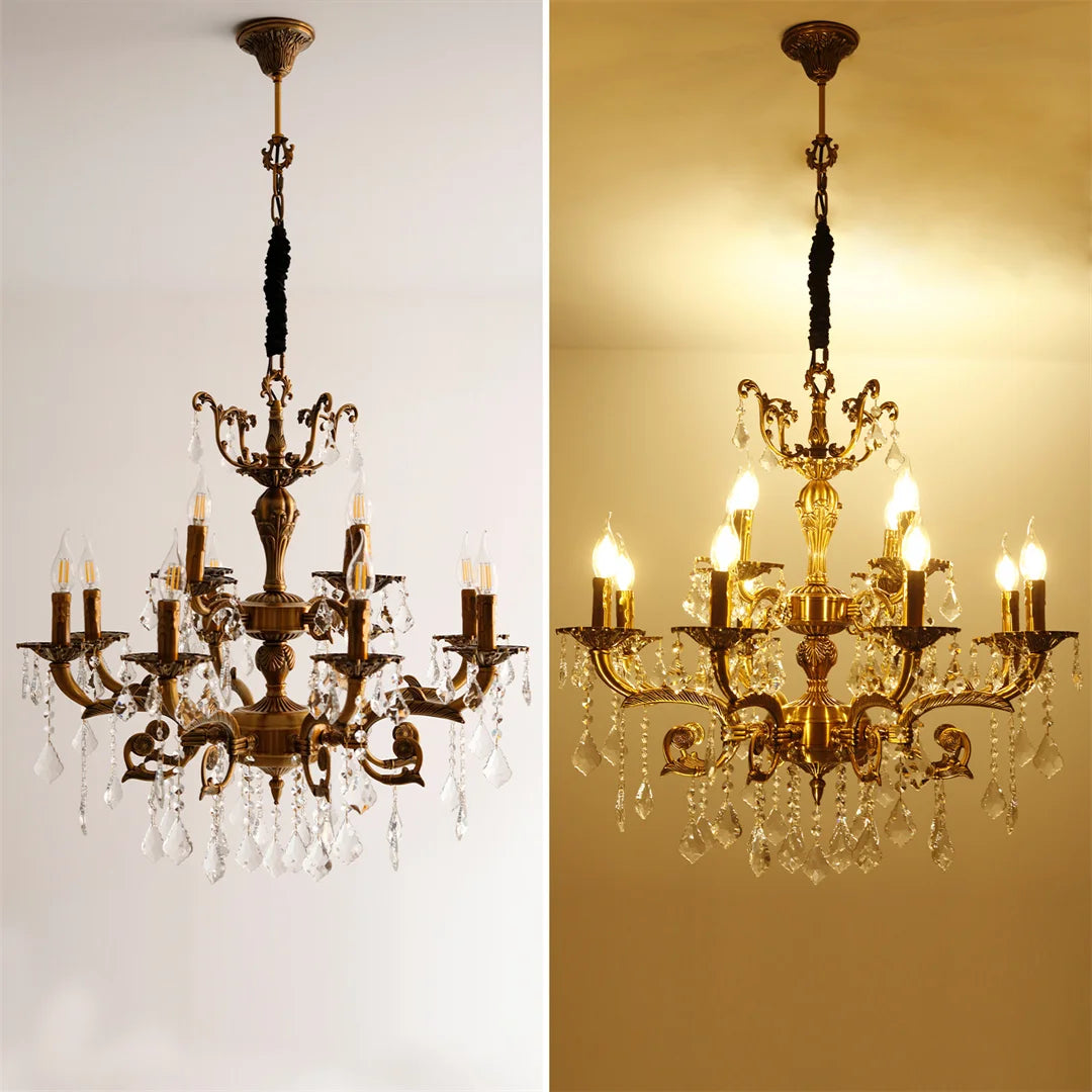 Vrygle Antique Bronze LED Candle Pendant Light