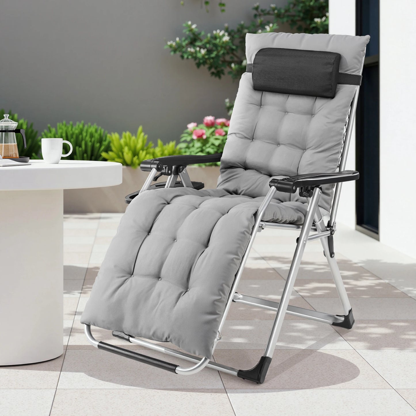 JHK Zero Gravity Recliner Outdoor Patio Lounge Chair
