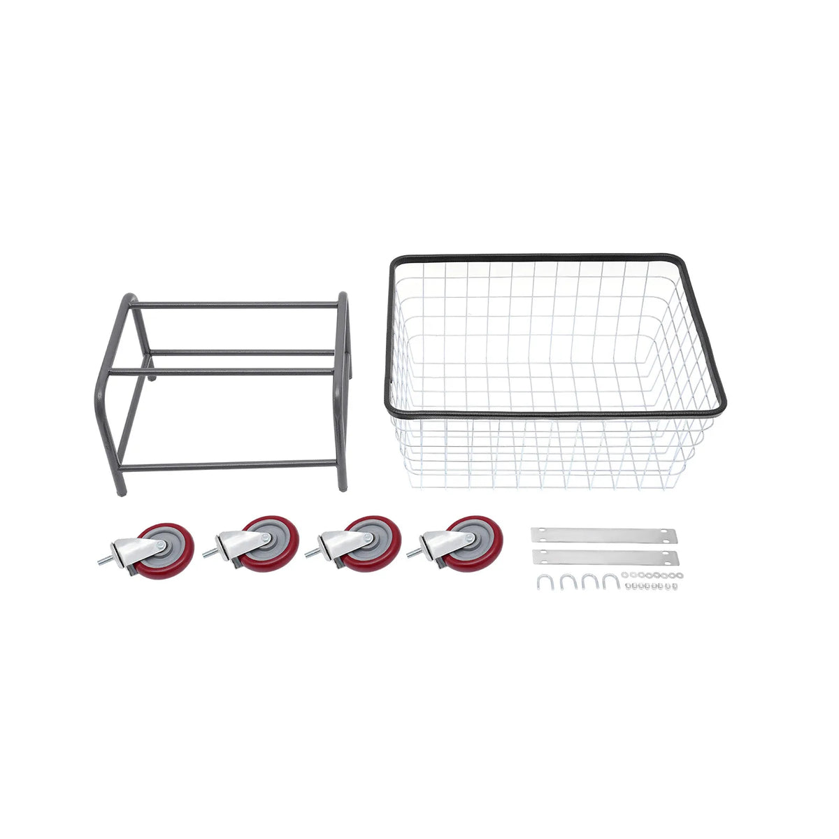 Commercial Steel Laundry Cart With Rubber Wheels