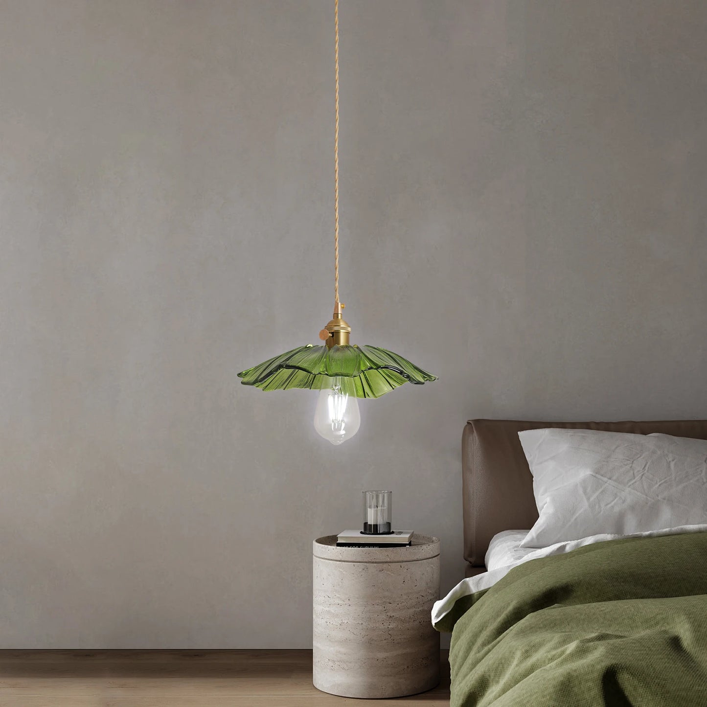 GreeLustr Modern Pendant Light Flower Glass