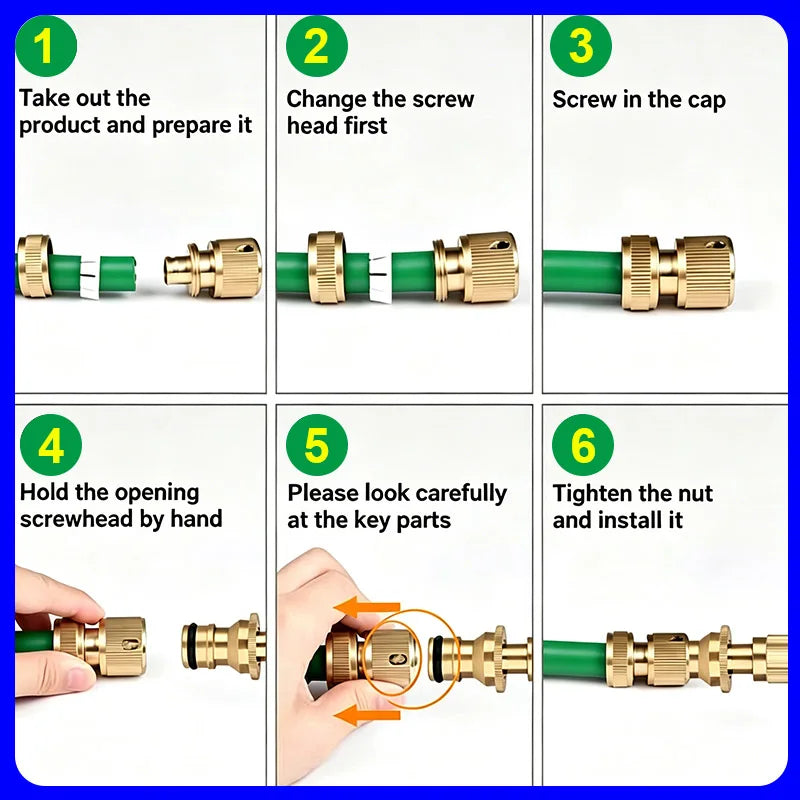 Brass Water Gun Spray Nozzle For High Pressure Hose