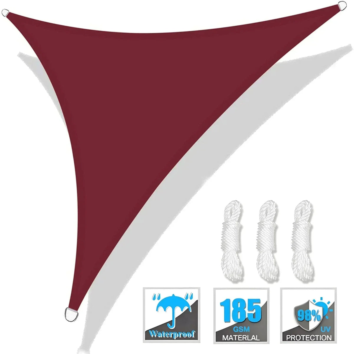 Triangle Sun Shade Sail Canopy UV Block Outdoor Patio