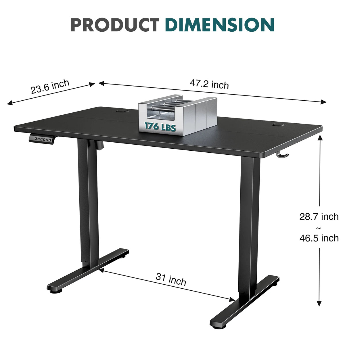 JHK Electric Adjustable Height Standing Desk