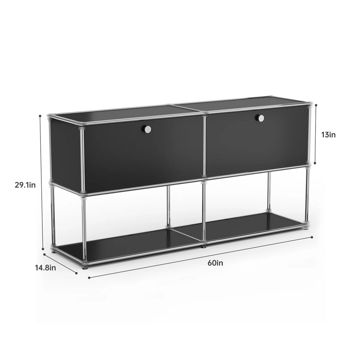 Modern Stainless Steel Storage Cabinet TV Stand