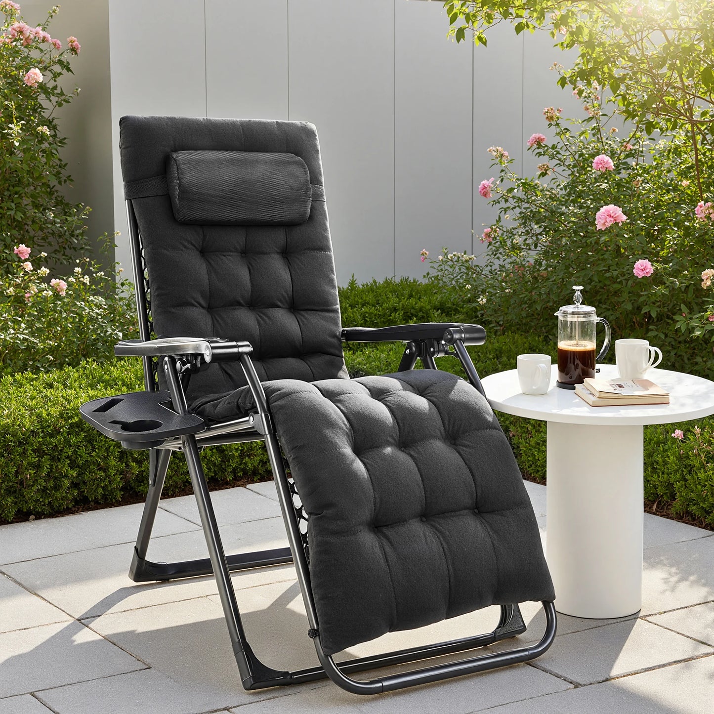JHK Zero Gravity Recliner Outdoor Patio Lounge Chair