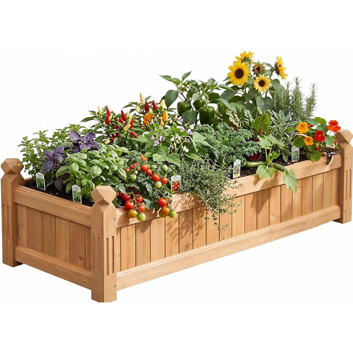 Acekool Wooden Raised Garden Bed Planter Box
