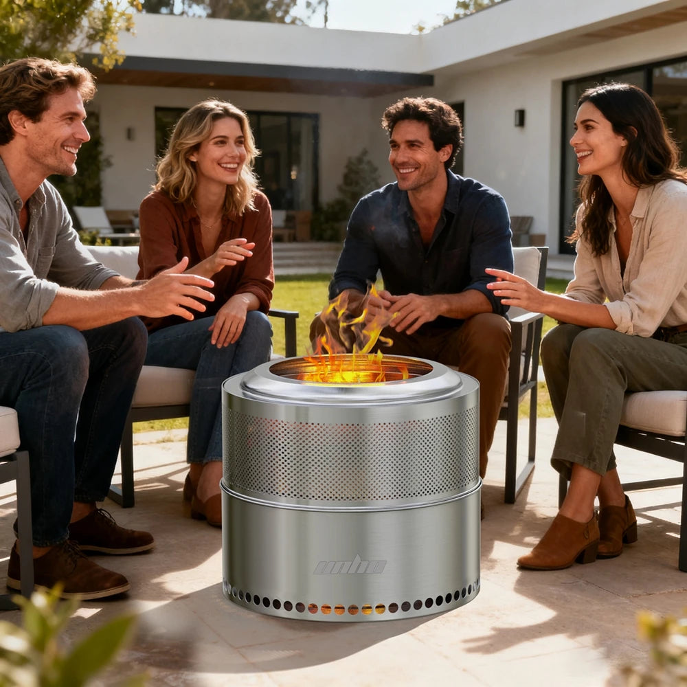 Smokeless Fire Pit Outdoor Wood Burning Portable Stove
