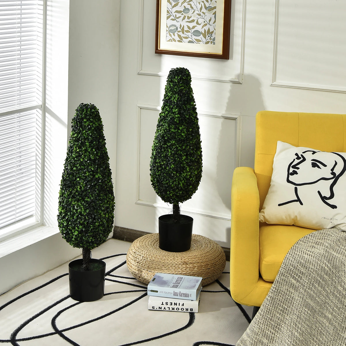 LIFEZEAL 2 Pack Tower Topiary UV Resistant Indoor Outdoor