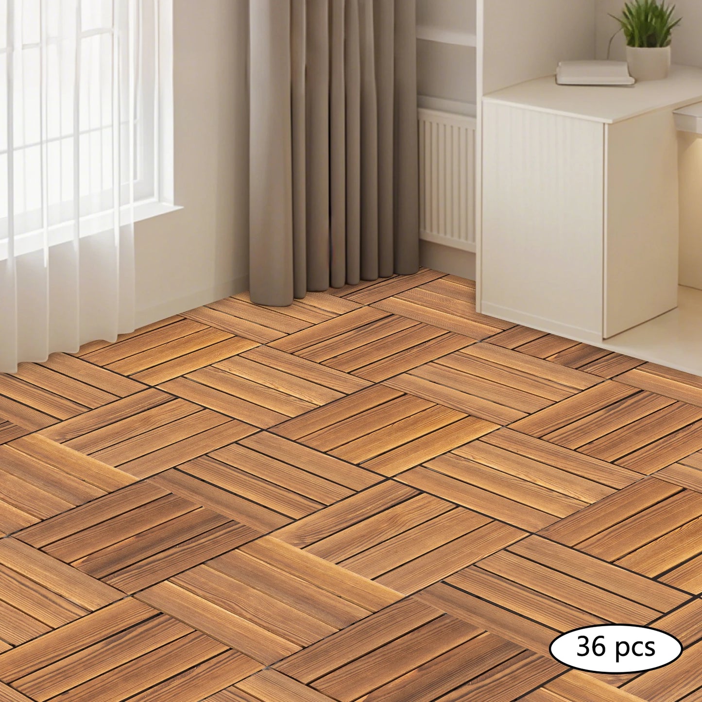 Bymaocar Camphor Pine Wood Outdoor Flooring Tiles