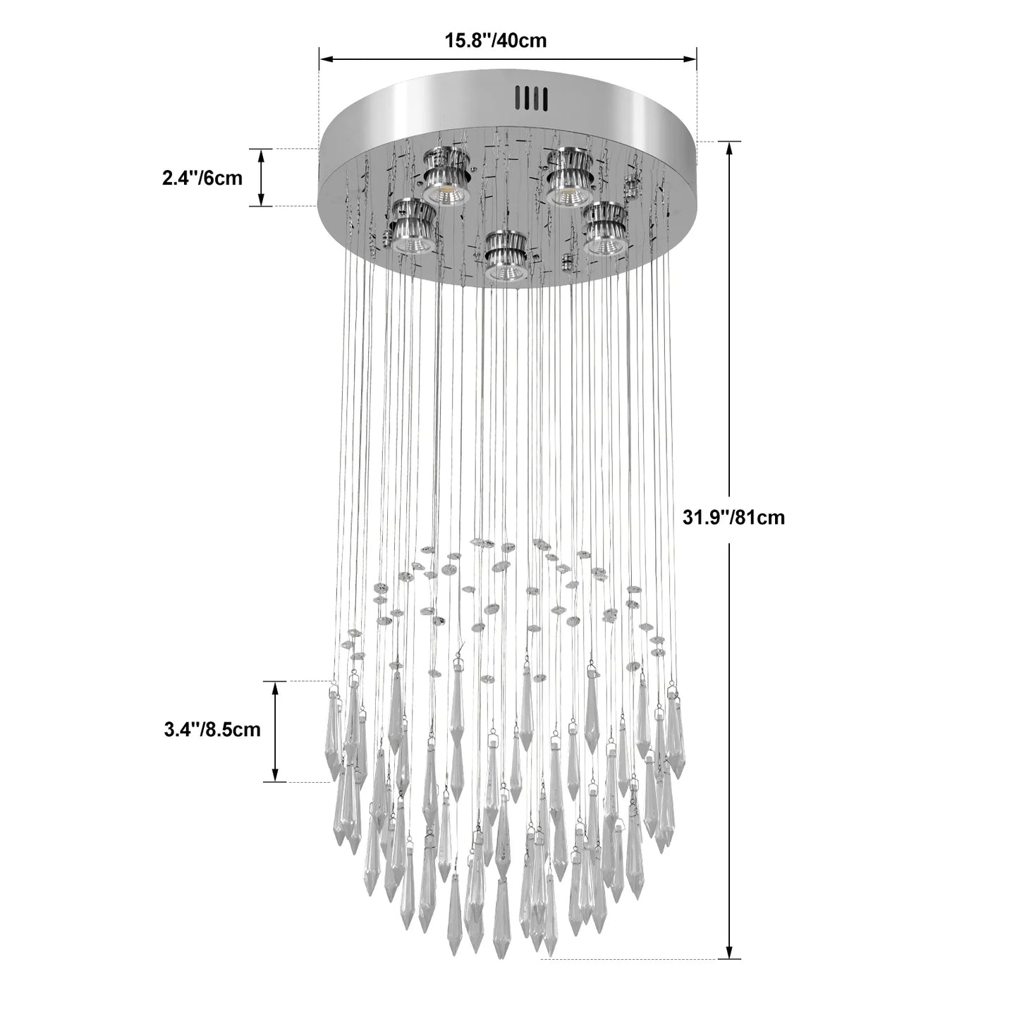 GreeLustr Crystal Ceiling Chandelier Luxury Home Decor Living Room Bedroom  Pendant Lights Lustre Lighting Fixture Ceiling Lamps