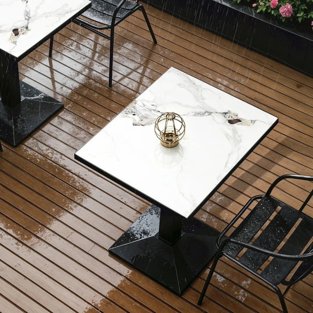 Luvodi Rectangular Dining Table With Pedestal Base