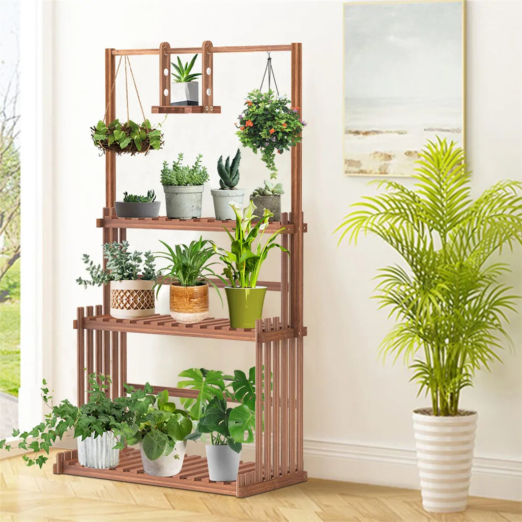 Heavy Duty Wooden Plant Stand 3 Tier Hanging